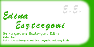 edina esztergomi business card